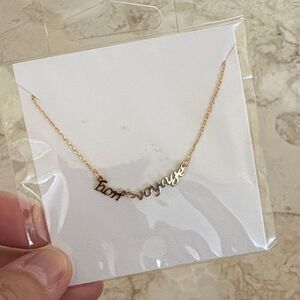 NWT! Fox & Wit “Bon Voyage” Gold Tone Necklace